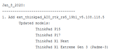 驱动程序页面曝光ThinkPad产品线新成员：X1 Next和X1 Nano