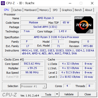 7nm入门锐龙3 3100液氮超频逼近6GHz：Zen2家族第二名