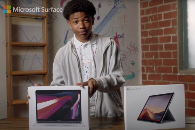 微软新广告称Surface Pro 7是比MacBook Pro更好的选择