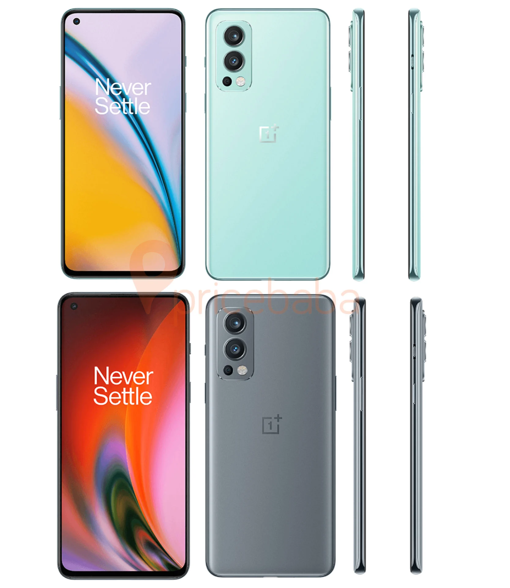 一加OnePlus Nord 2的官方渲染图在其发布前泄露