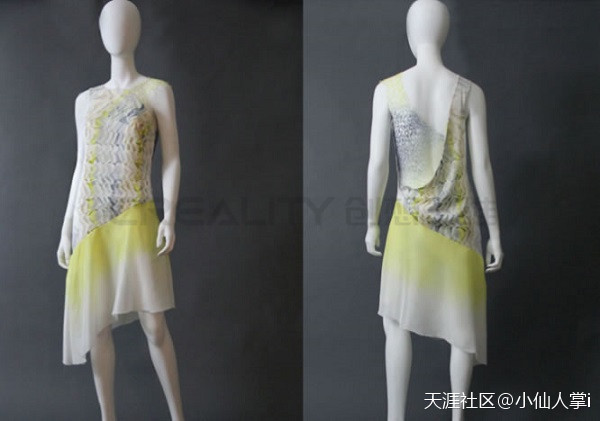 创想三维：研究员使用3D打印机制作花蕾丝连衣裙